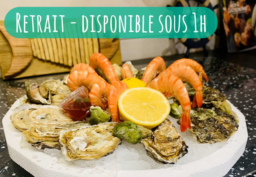 Livraison Plateau de fruits de mer dégustation retrait uniquement à Lyon Le Comptoir de l'Océan