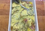 Tête de veau servie en sauce gribiche