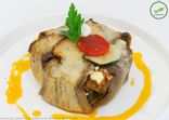 Moussaka de légumes, gratinée à la féta
