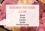 Assortiment de viande pour pierrade - à la part