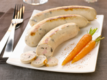 Boudin blanc aux ris de veau et trompettes-de-la-mort