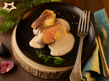 Magret de canard sauce aux figues et au foie gras