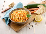 Trio de légumes râpés et zestes de citron
