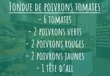 Fondue de poivrons tomates