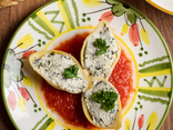 Conchiglioni farcies butternut, noisette et bazzone