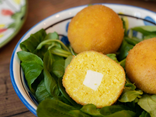 Polpette de riz mozzarella et riz au safran