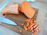Patate douce éplucher découpé Barquette