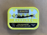 Sardines à l'huile d'olive, citron basilic