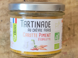 Chèvre frais, carotte et piment d'Espelette