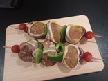 Brochette de filet mignon de porc marinée