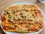 Pizza Merguez de poisson et saumon