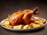Poulet rôti + pommes de terres offertes