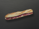 Sandwich saucisson de jambon crudités