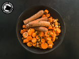 Merguez, carottes & pois chiche à l’orientale