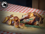 Demi-poulet rôti certifié + pommes de terre - 1 kg