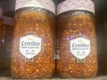 Lentilles cuisinées à la graisse d’oie