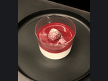 Blanc manger au coulis du jour