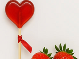 Sucette Coeur sans sucre - framboise coquelicot
