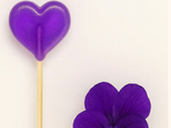 Sucette Coeur sans sucre - violette