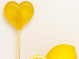Sucette Coeur sans sucre - citron