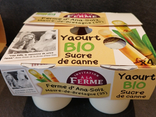 Lot de 4 yaourts sucre de canne BIO