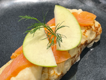 Crêpe au saumon fumé et pomme