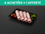 4 Tranches de jambon blanc de 80 g achetées + 1 offerte