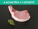 4 Côtes de porc première de 250 g + 1 offerte de 250 g