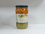 Petits pois et jeune carottes