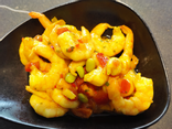 Gambas au curry doux