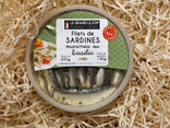 Filets de sardines marinés au basilic