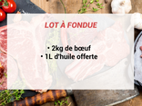 Lot à fondue - À commander 24h à l'avance