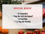 Spécial bœuf - À commander 24h à l'avance