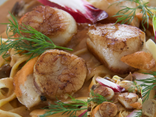 Nage de St Jacques sauce aux langoustines