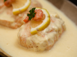 Paupiette de saumon sauce beurre citron