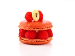 Macaron vanille framboise individuel