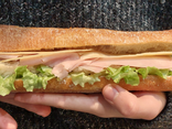 sandwich jambon crudité