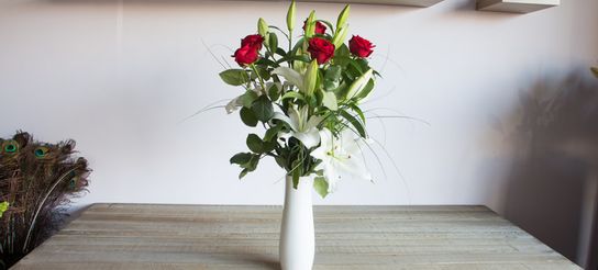 Bouquet lys et roses