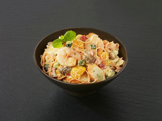 Salade de gambas aux mandarines