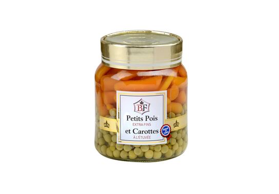 Petits pois extras fins et carottes à l'étuvée - BF