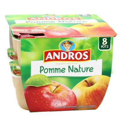 Compote pomme ANDROS 8x100g