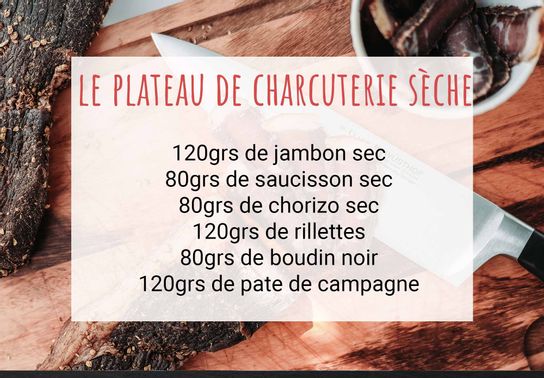 Plateau de charcuterie sèche et cuite - 4 personnes