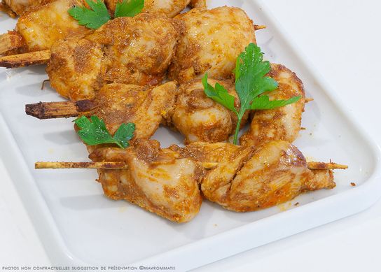 Brochettes de volaille au piment