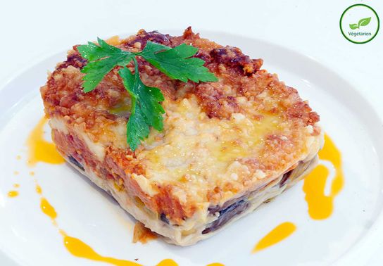 Lasagnes aux légumes et mozzarella