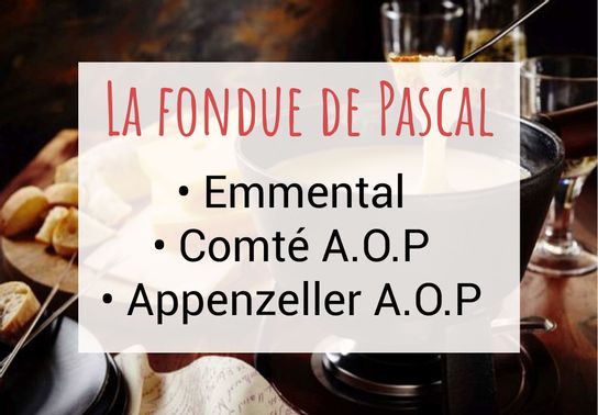 Fondue de Pascal (emmental, comté A.O.P., appenzeller A.O.P.) - 250g