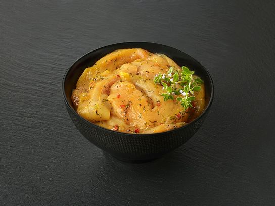 Émincé de poulet curry coco