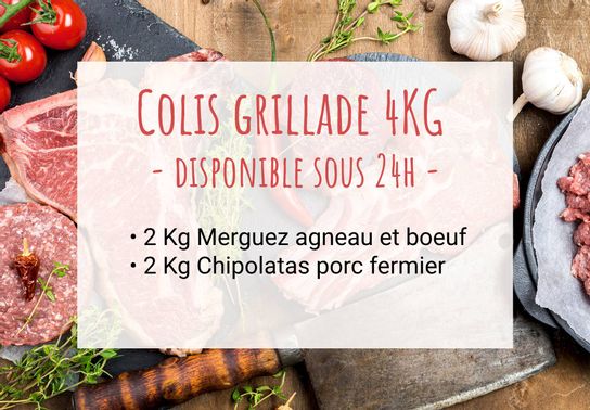 Colis Grillade 4 Kg - Disponible sous 24h