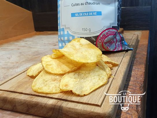 Chips Belsia cuites au chaudron au sel de l'île de Ré