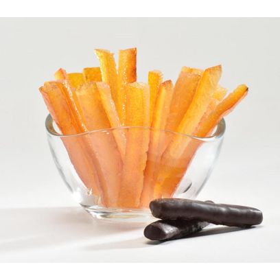 Lamelle d'orange confite au chocolat