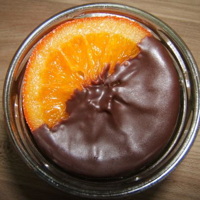 Tranche d'orange confite au chocolat